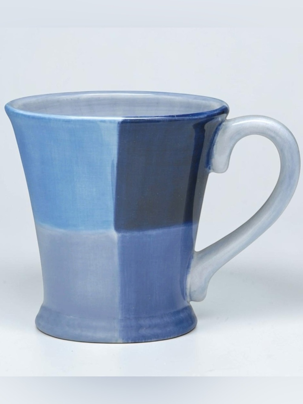 Vintage Tabletops Unlimited Quadrettini Large Blue Hand painted Coffee Cup